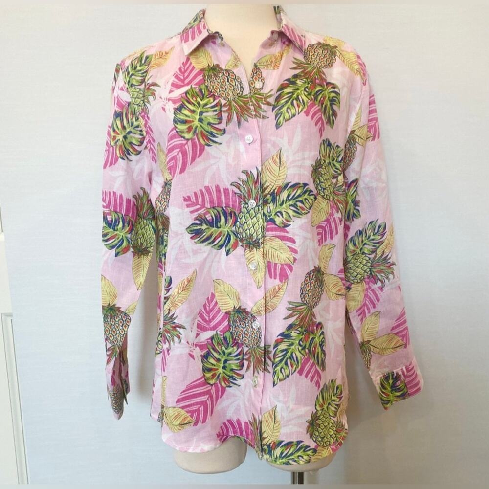 Tommy Bahama Pink Floral Button Down Shirt - Picture 2 of 7